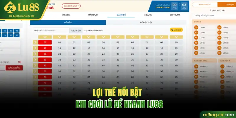 Lợi thế nổi bật khi chơi lô đề nhanh Lu88