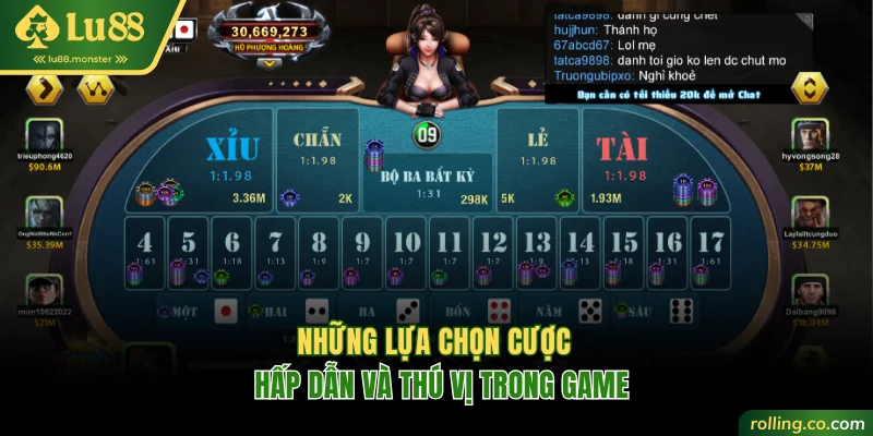 Những lựa chọn cược hấp dẫn và thú vị trong game